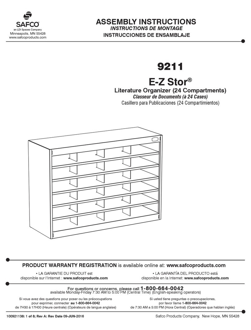 LDI Spaces Safco E-Z Stor 9211 User manual LDI Spaces Safco E-Z Stor 9211 User manual