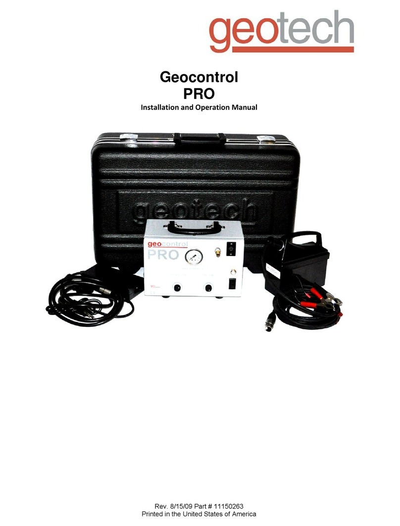 Geotech Geocontrol PRO Installation and operation manual