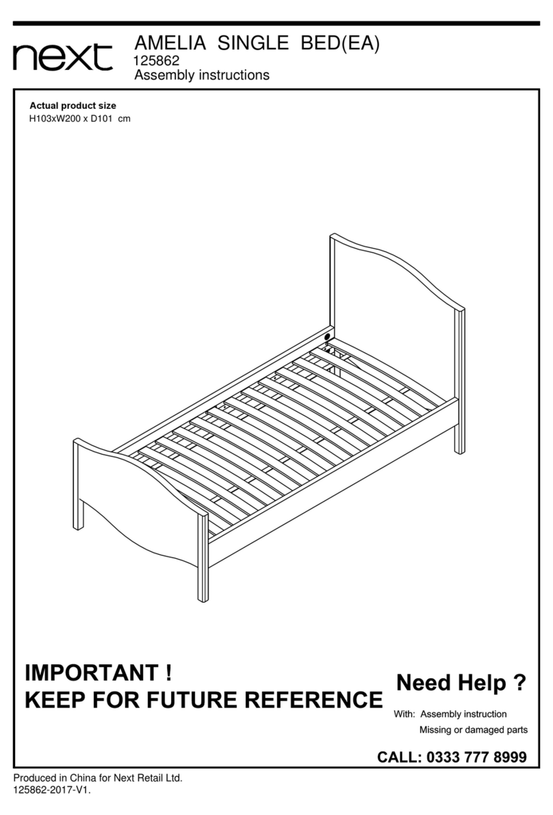 Next AMELIA SINGLE BED 125862 User manual