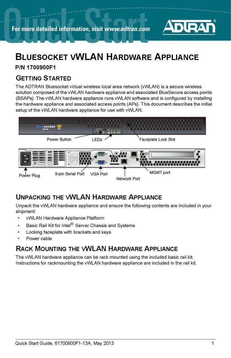 ADTRAN Bluesocket 1700900F1 User manual