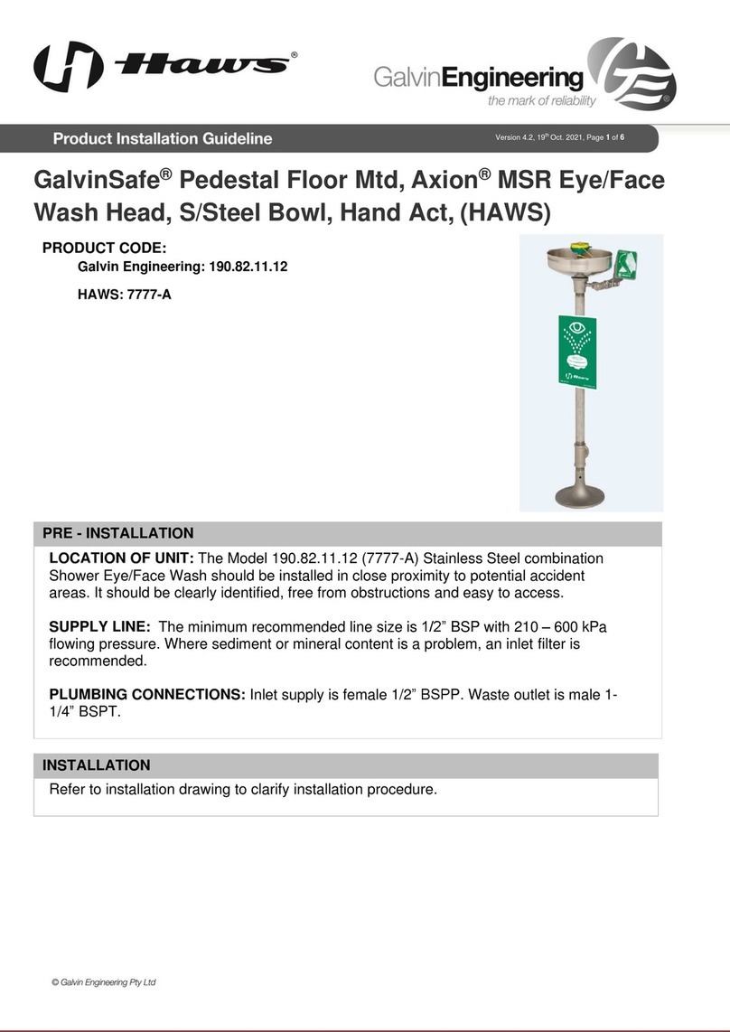 Haws 190.82.11.12 Instruction sheet