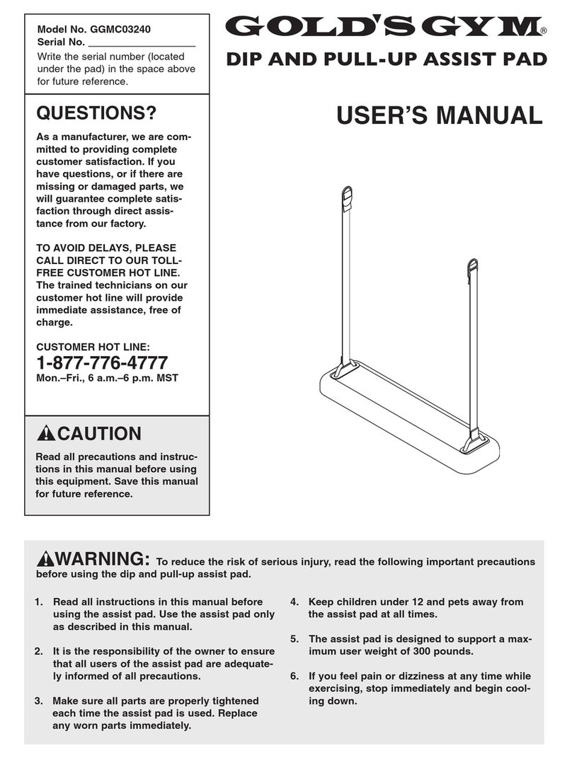Gold's Gym GGMC03240 user manual