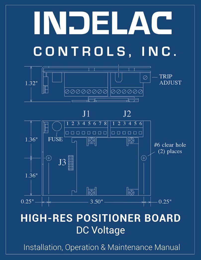 INDELAC CONTROLS 22018-DH Installation, operation & maintenance manual