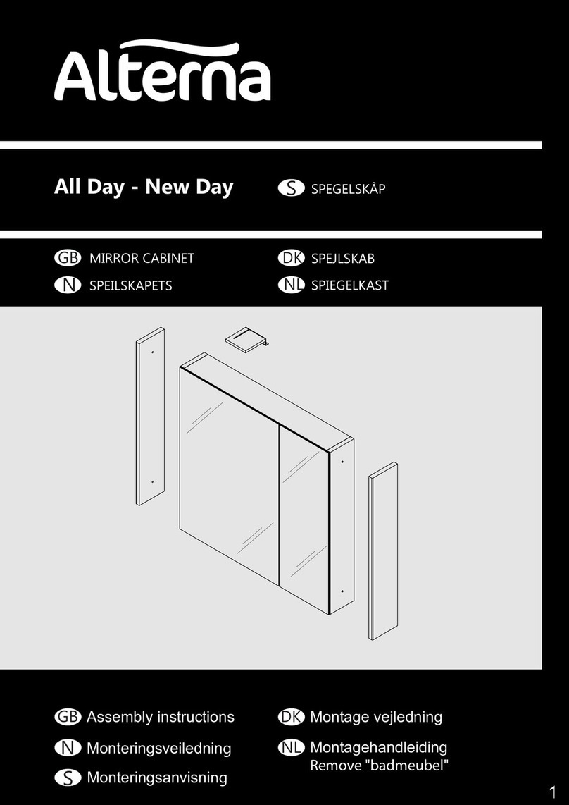 Alterna ALL DAY MIRROR CABINET Assembly instructions Alterna ALL DAY MIRROR CABINET Assembly instructions