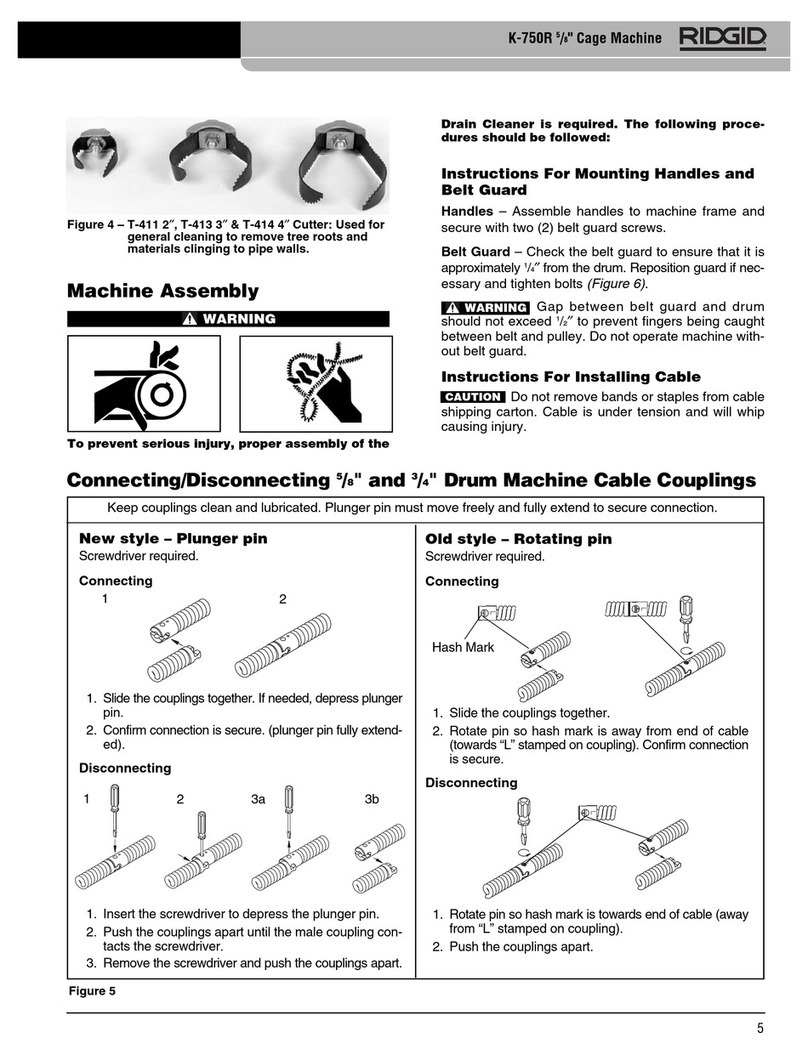 RIDGID K-750R 5/8 Instruction Manual