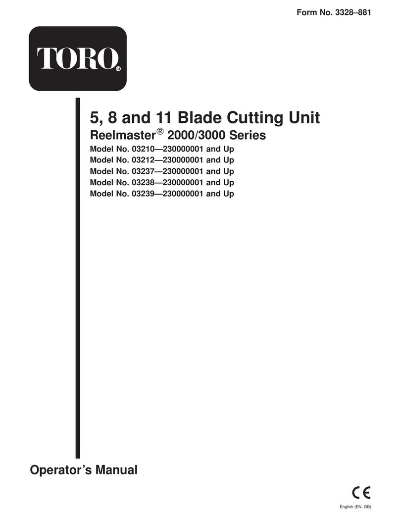 Toro Reelmaster 2000 Series User manual Toro Reelmaster 2000 Series User manual