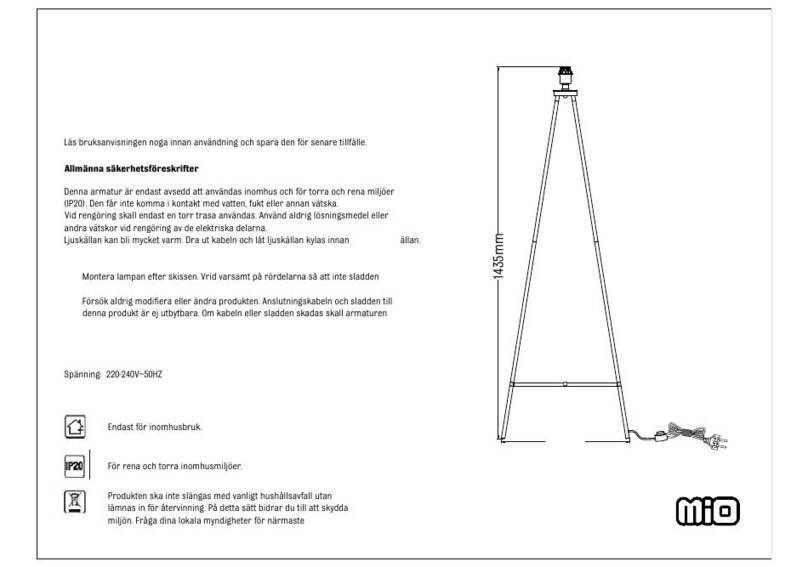 Mio TESS M1623046 quick start guide