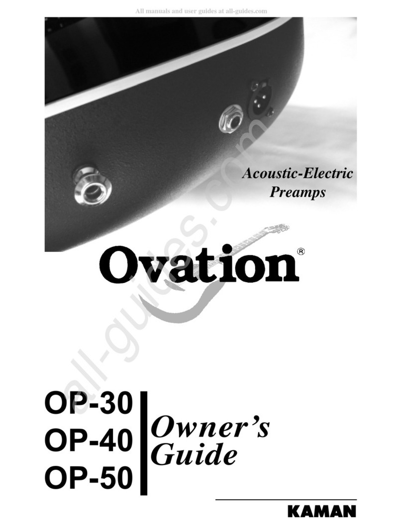 Kaman Ovation OP-З0 owner's guide