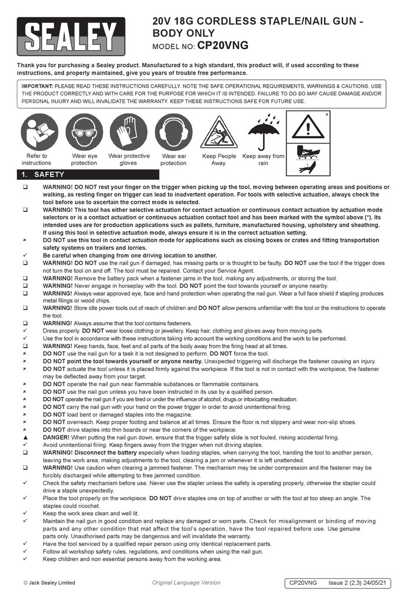 Sealey CP20VNG User manual