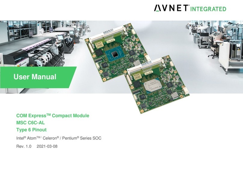 Avnet COM Express MSC C6C-AL user manual