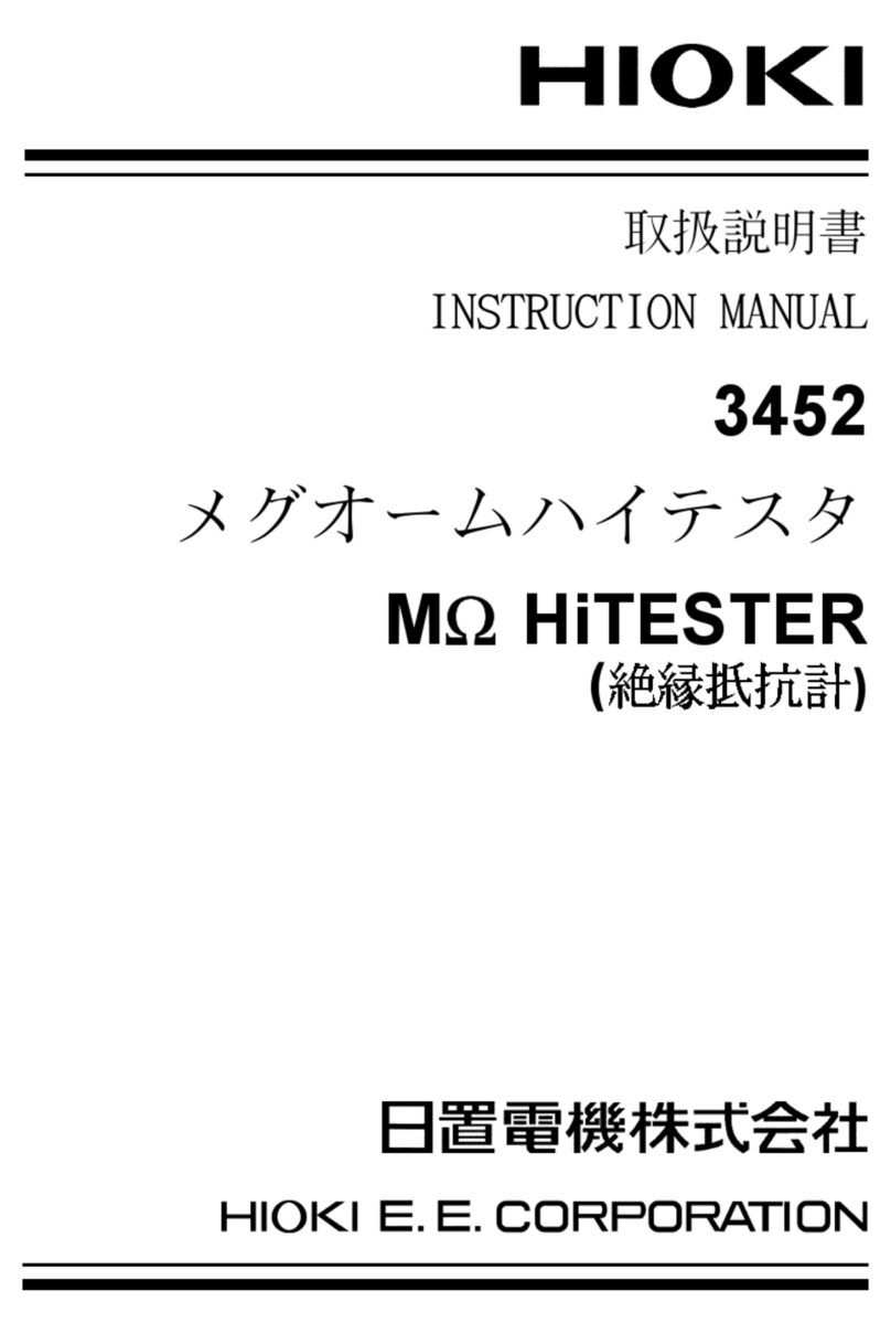 Hioki MO HiTESTER 3452 instruction manual