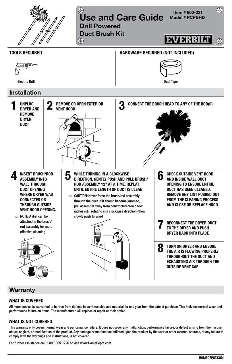 Everbilt PCPBHD Use and care guide