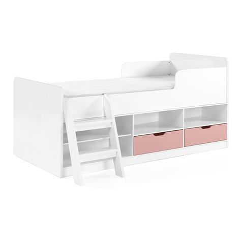 Seconique Furniture Jasper low sleeper bed blue gloss Accessories assembly Seconique Furniture Jasper low sleeper bed blue gloss Accessories assembly