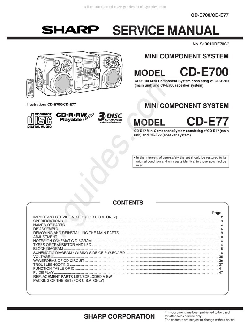 Sharp CD-E700 User manual Sharp CD-E700 User manual
