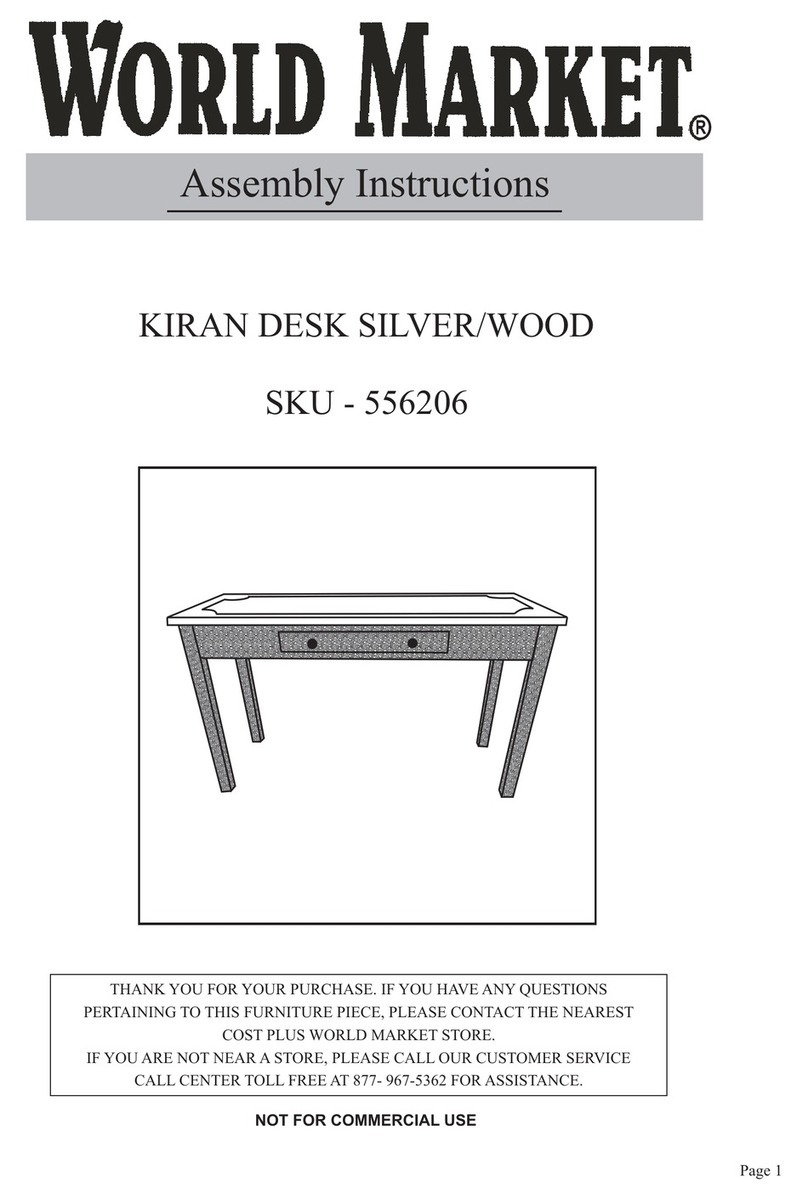 World Market KIRAN DESK 556206 Assembly instructions