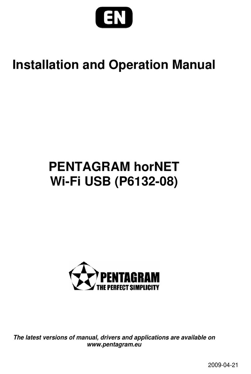 Pentagram horNET Wi-Fi PCI Installation and operation manual