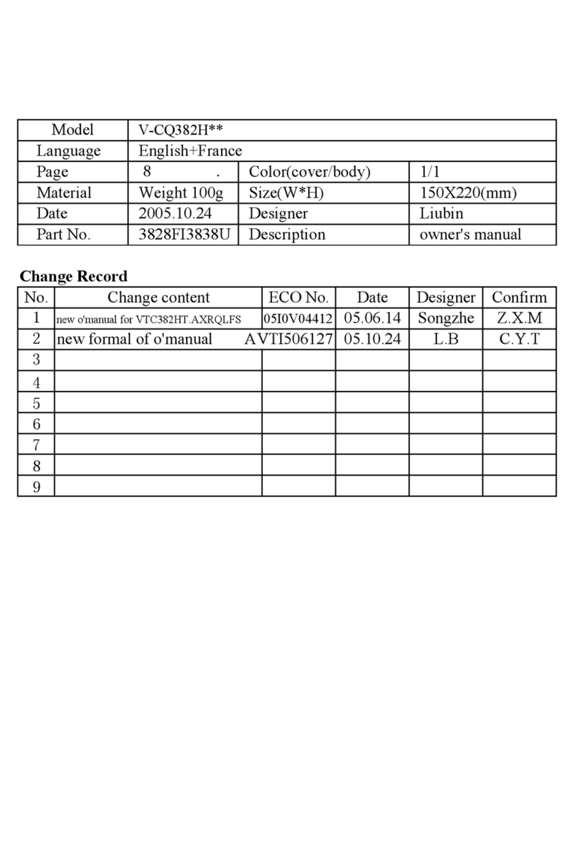 LG V-CQ3 H Series User manual
