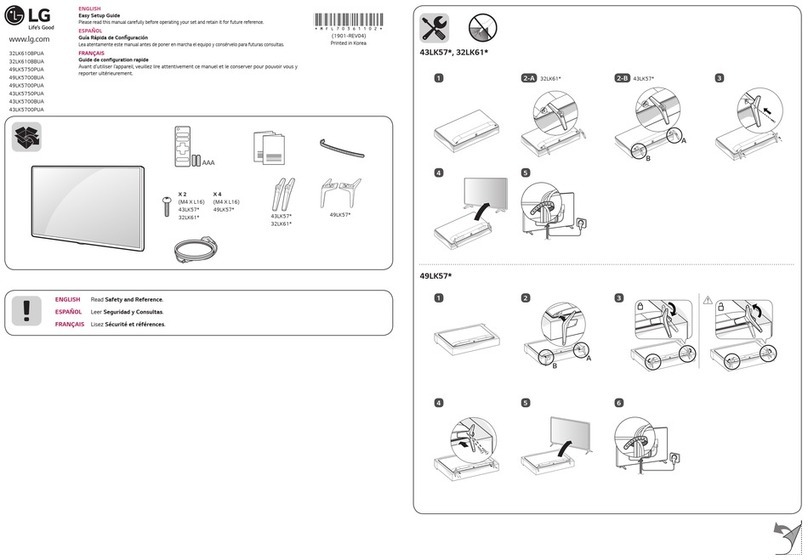 LG 32LK610BPUA Quick start guide