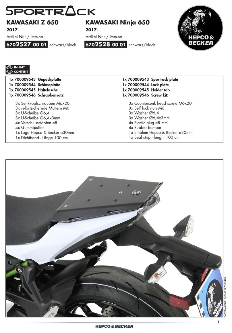 hepco & becker SPORTRACK 6702527 00 01 Mounting instructions