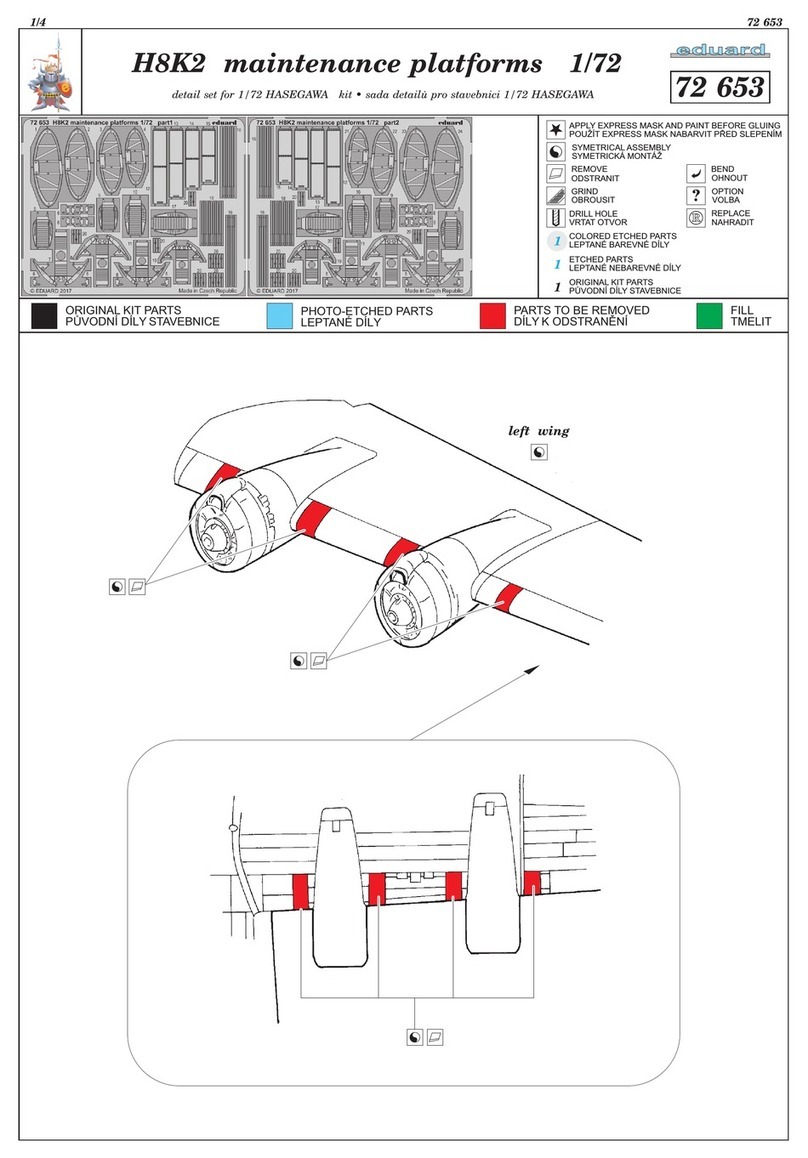 Eduard H8K2 maintenance platforms 1/72 quick start guide