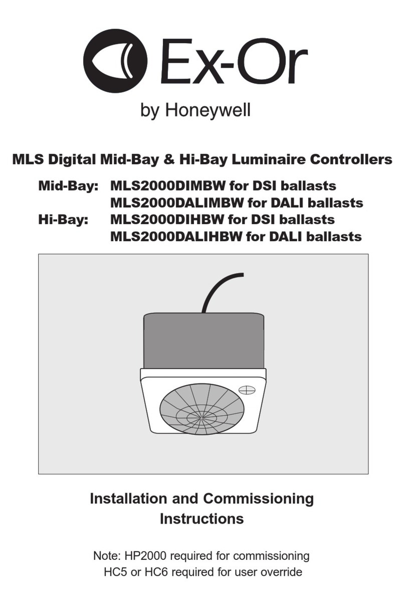 Honeywell Ex-Or MLS2000DALIMBW Installation and operation manual