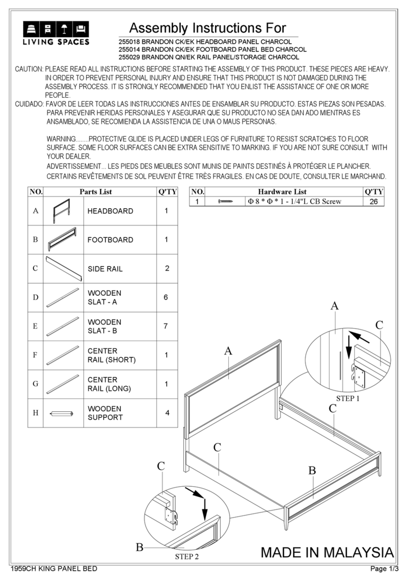 Living Spaces BRANDON 255018 User manual