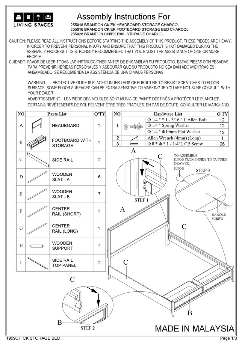 Living Spaces BRANDON 255018 User manual Living Spaces BRANDON 255018 User manual