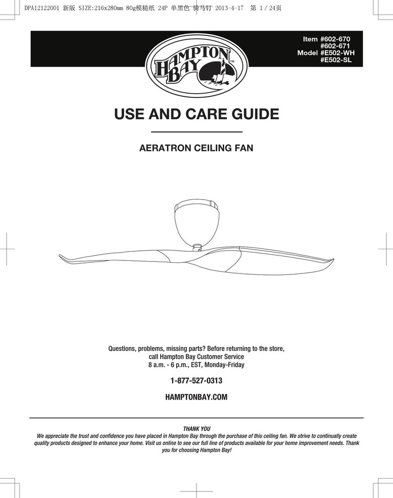 HAMPTON BAY AERATRON Use and care guide HAMPTON BAY AERATRON Use and care guide
