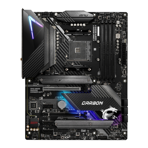 MSI MPG B550 GAMING CARBON WIFI User manual