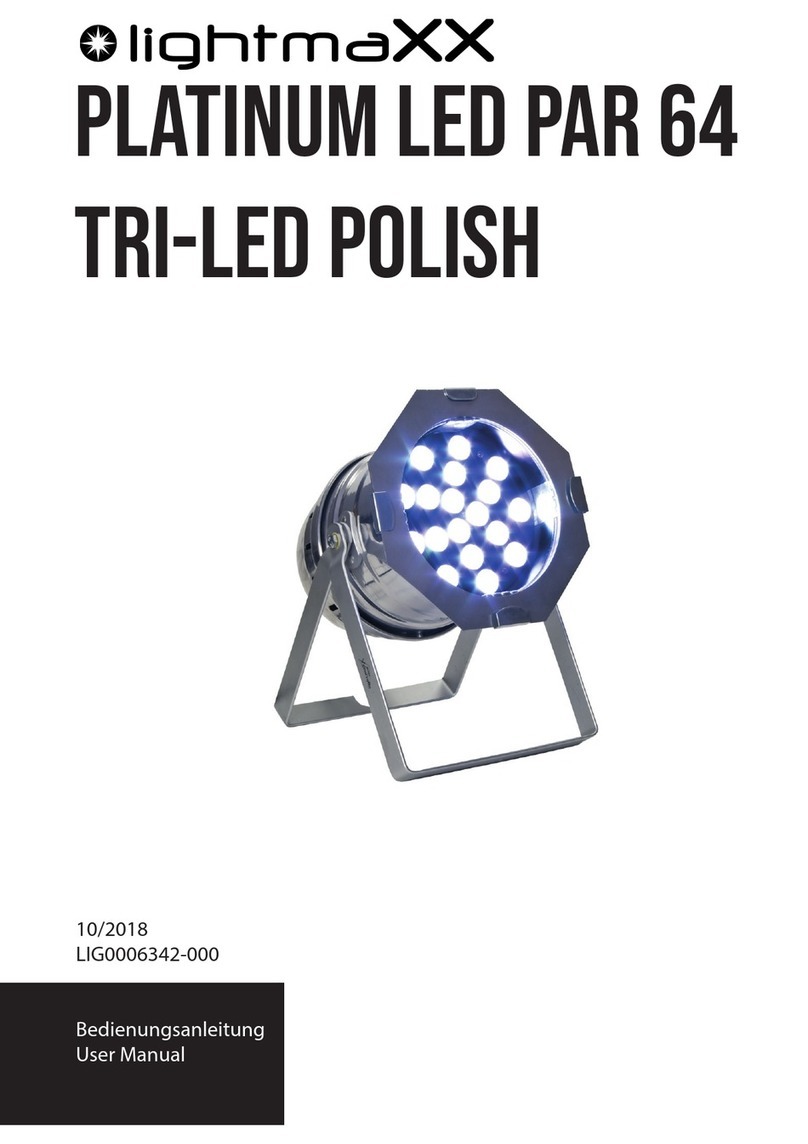 Lightmaxx Platinum LED Par 64 Tri-LED polish User manual