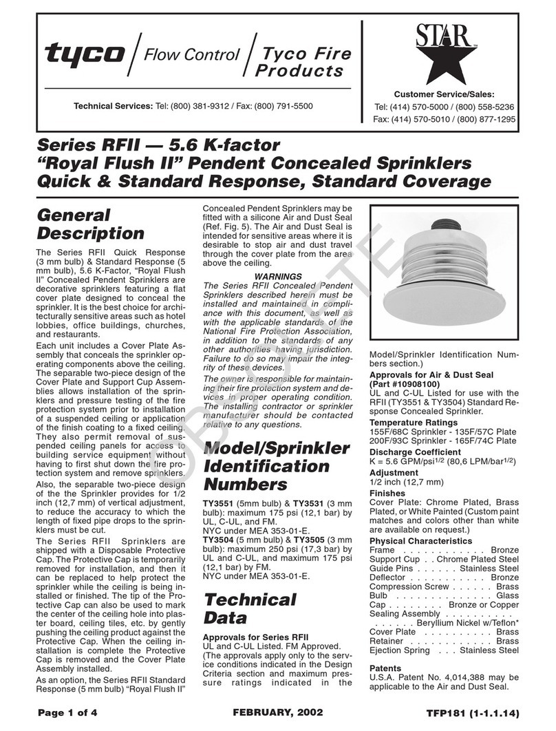 Tyco Fire Product RFII Series instruction manual