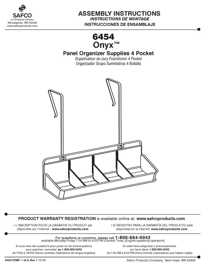 LDI Spaces Safco Onyx 6454 User manual