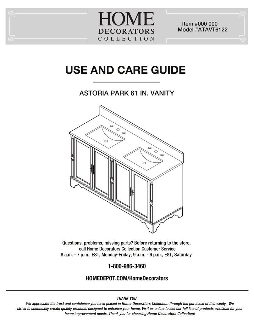 Home Decorators Collection ATAVT6122 Use and care guide Home Decorators Collection ATAVT6122 Use and care guide
