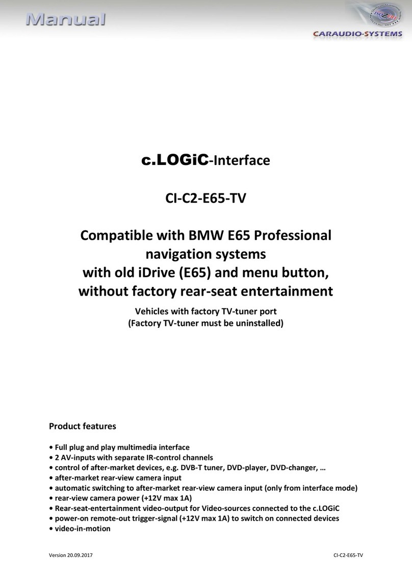 Caraudio-Systems c.LOGiC CI-C2-E65-TV User manual