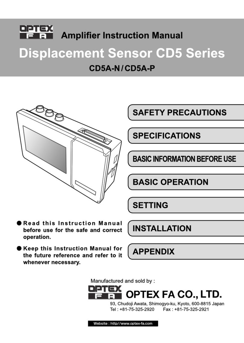 OPTEX FA CD5 Series User manual