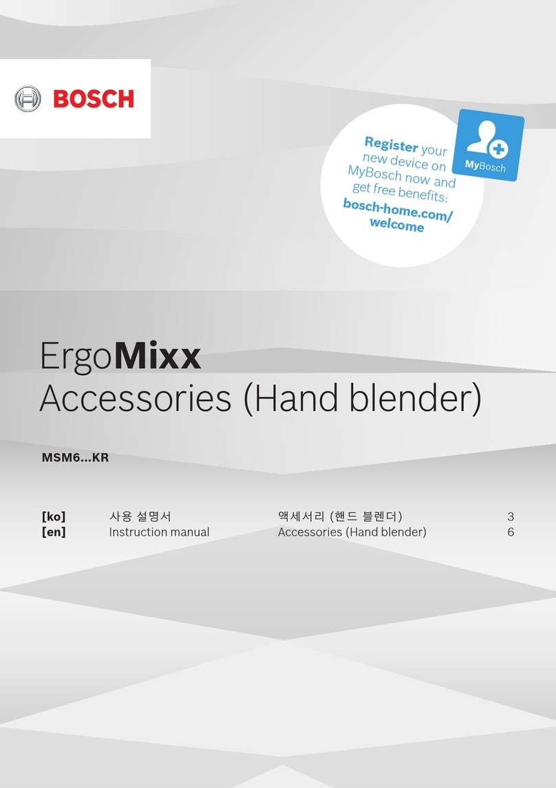 Bosch ErgoMixx MSM6 KR Series User manual