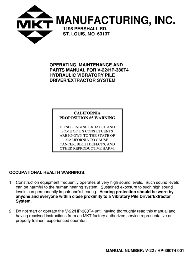 MKT V-22/HP-380T4 Operating, maintenance and parts manual
