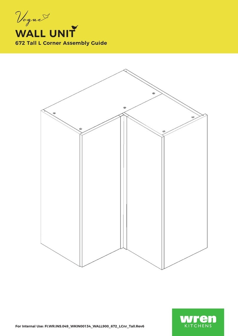 Wren Kitchens Vogue WALL UNIT 672 Tall L Corner User manual Wren Kitchens Vogue WALL UNIT 672 Tall L Corner User manual