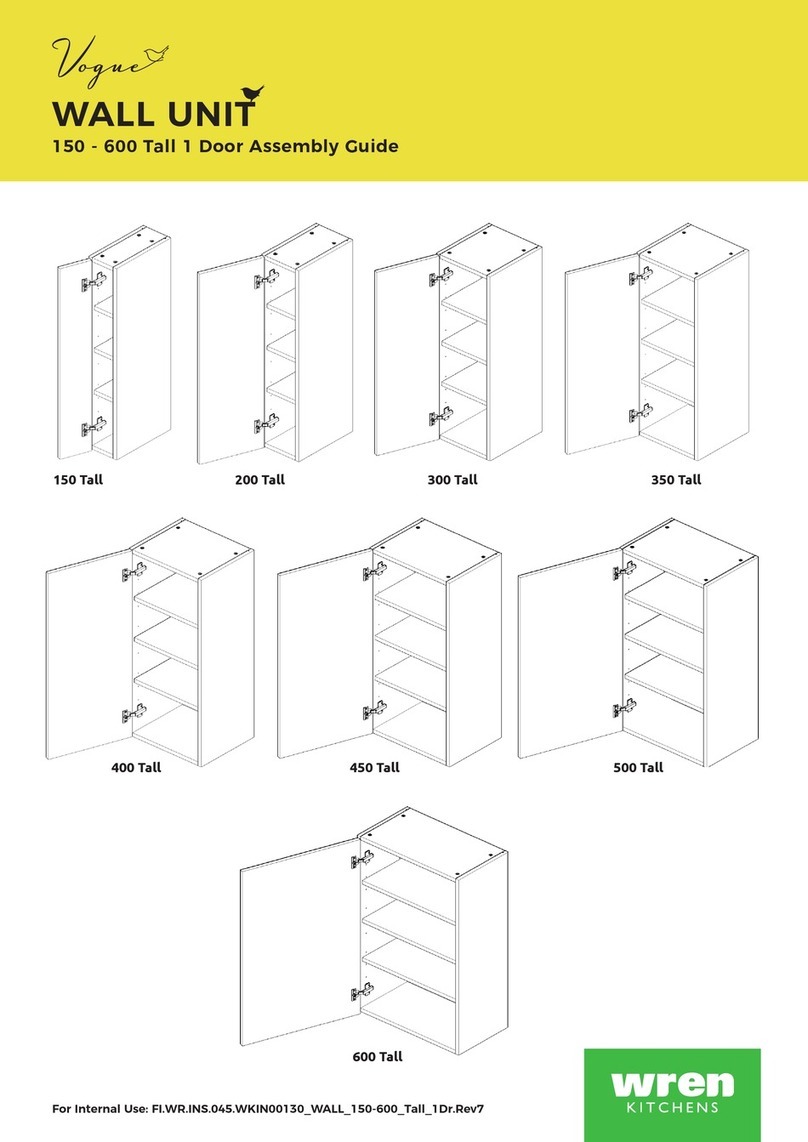 Wren Kitchens Vogue WALL UNIT 150 Tall 1 Door User manual Wren Kitchens Vogue WALL UNIT 150 Tall 1 Door User manual