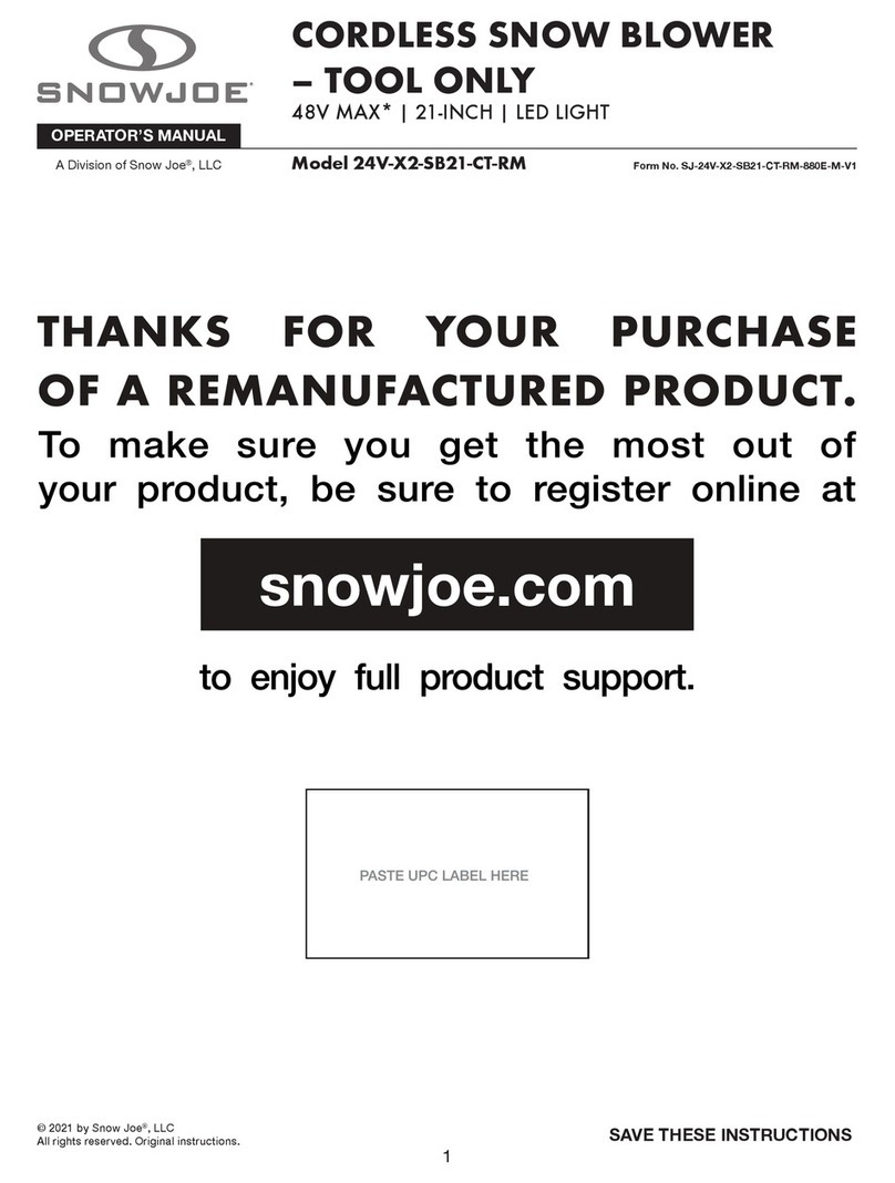 SNOWJOE 24V-X2-SB21-CT-RM User manual