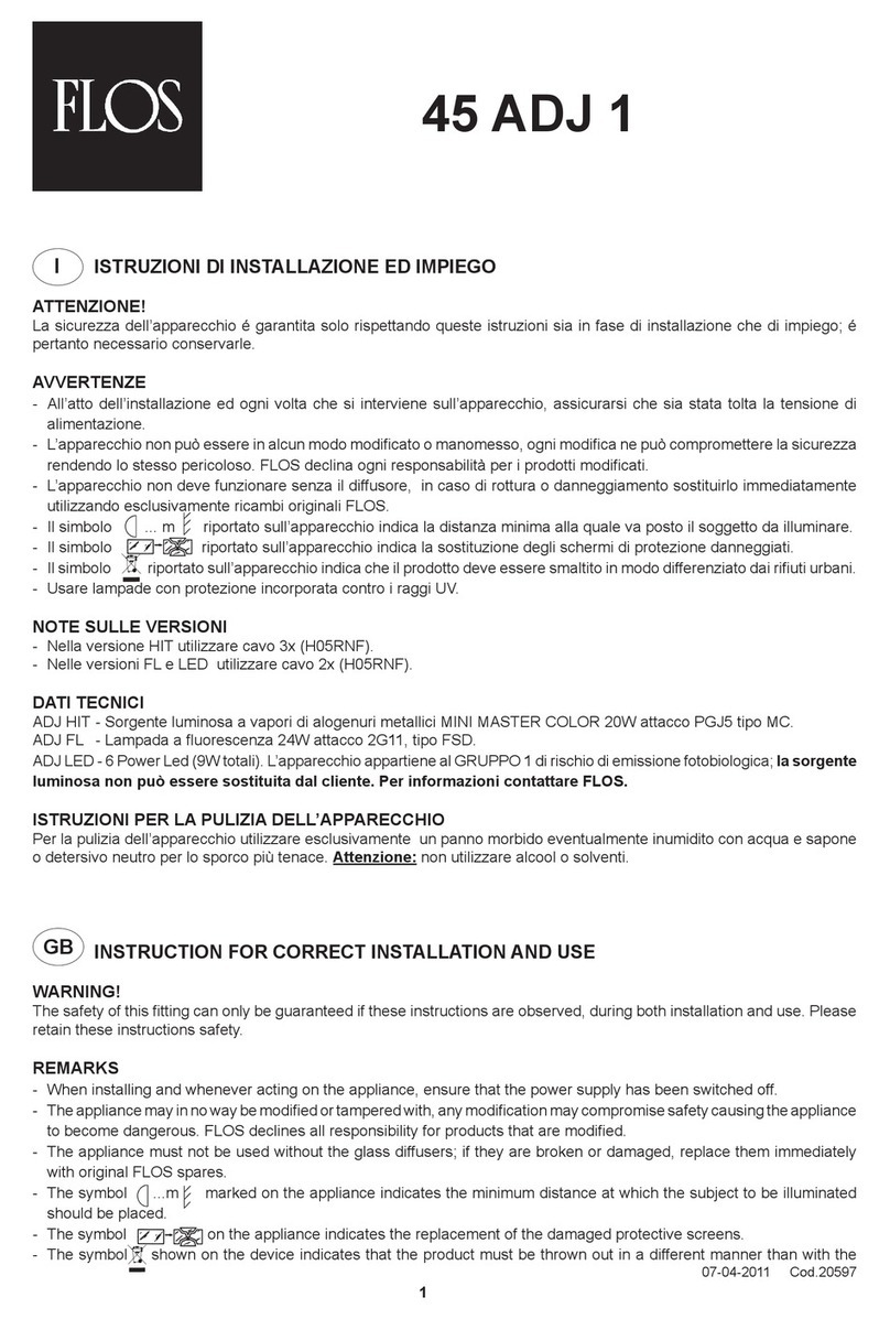 FLOS 45 ADJ User manual FLOS 45 ADJ User manual