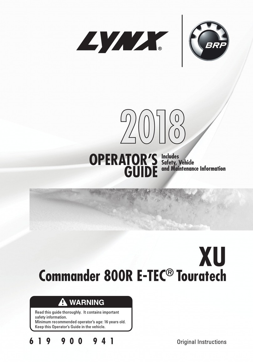 BRP LYNX Commander 800R E-TEC Touratech Operator's guide