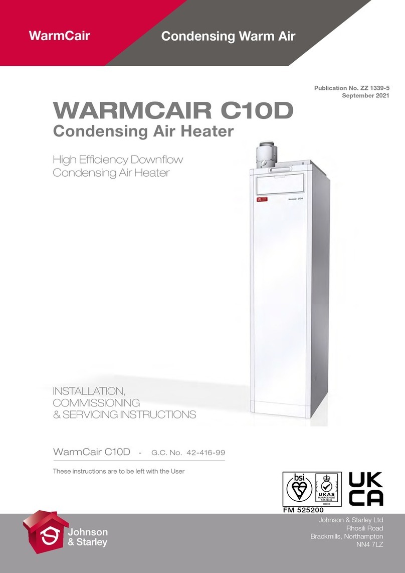 Johnson & Starley WARMCAIR C10D instructions Johnson & Starley WARMCAIR C10D instructions