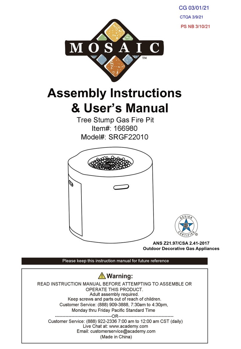 Mosaic SRGF22010 Assembly instructions & user manual