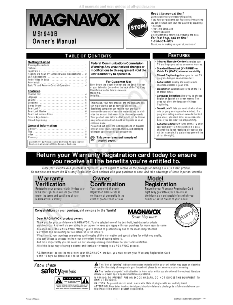 Magnavox MS1940B User manual