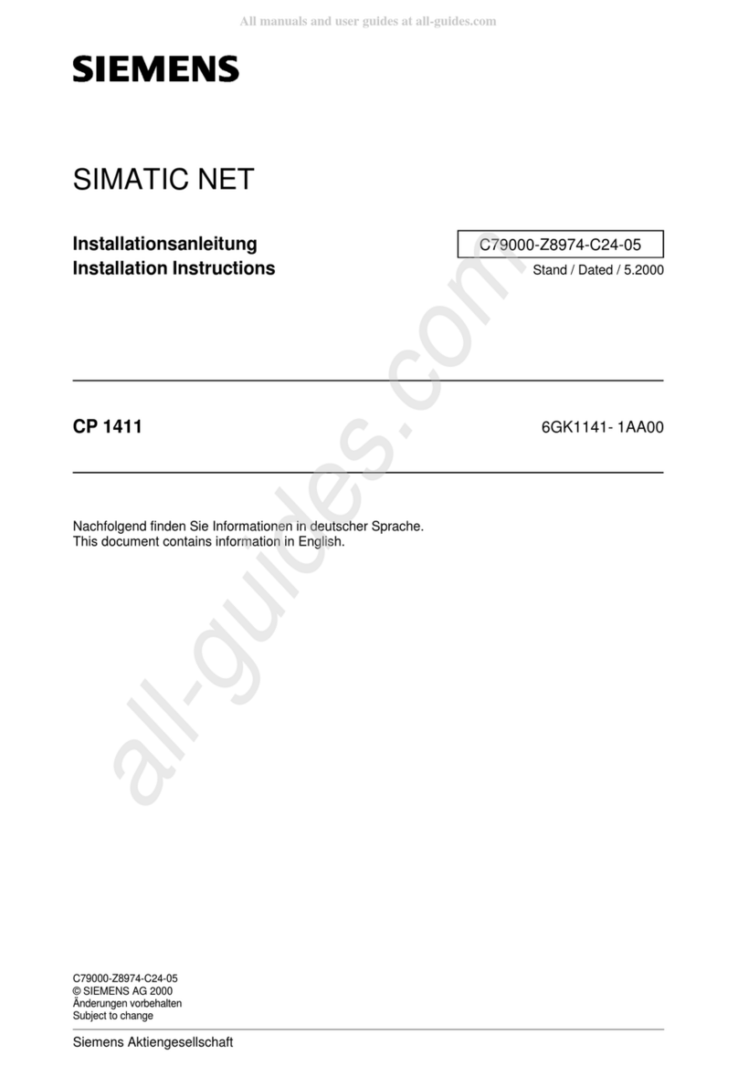 Siemens SIMATIC NET CP 1411 User manual