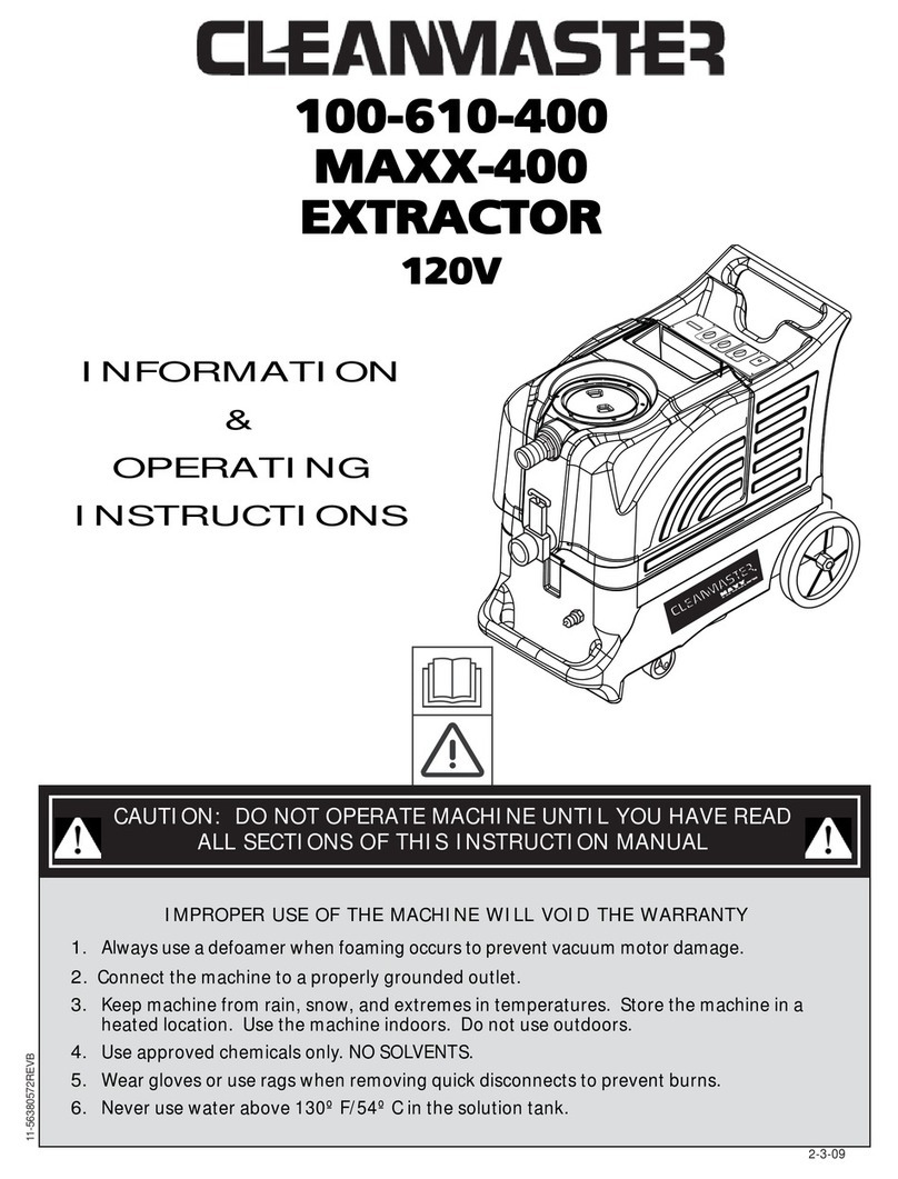CleanMaster 100-610-400 Information & operating instructions