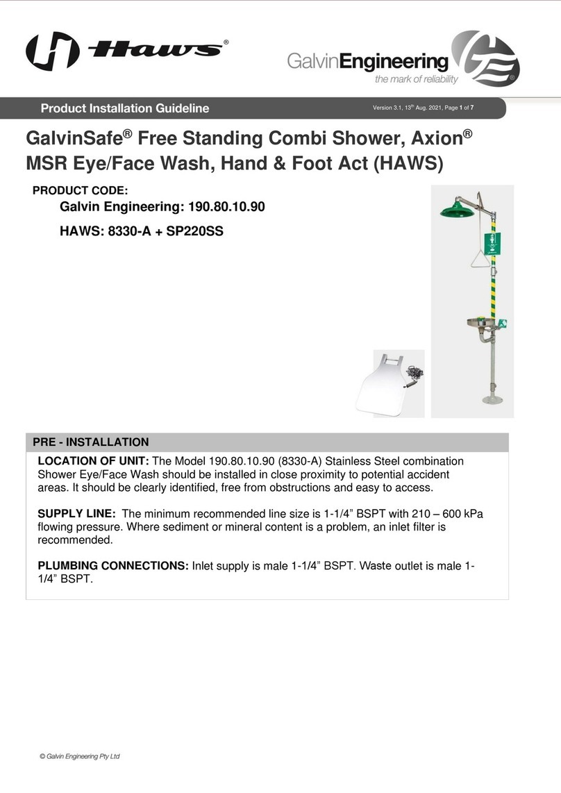 Galvin Engineering Haws SP220SS Instruction sheet