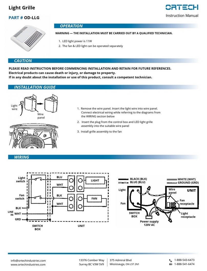 Ortech OD-LLG User manual Ortech OD-LLG User manual