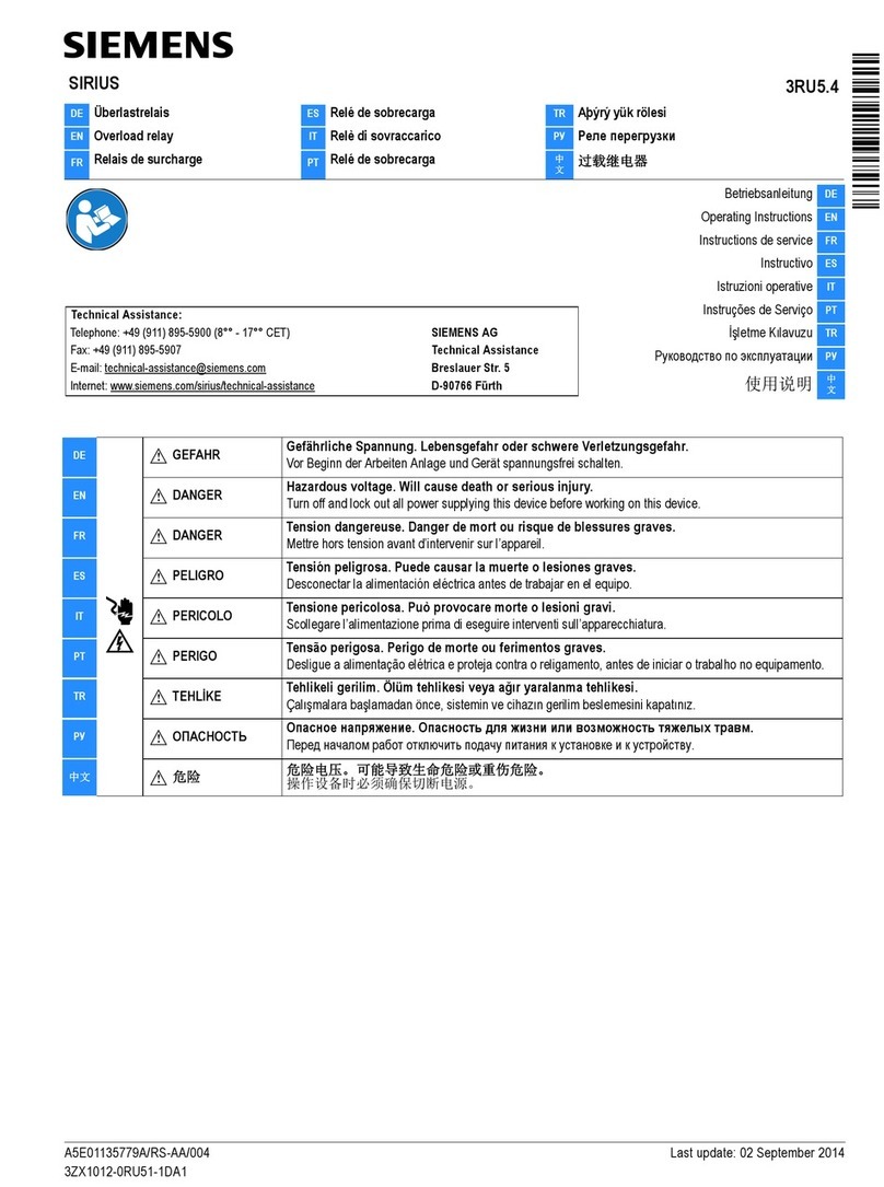 Siemens SIRIUS 3RU5.4 User manual